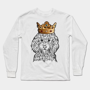 Cockapoo Dog King Queen Wearing Crown Long Sleeve T-Shirt